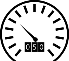 Odometer For Kilometers And Speed Control Svg Line Art, Free Vectors File